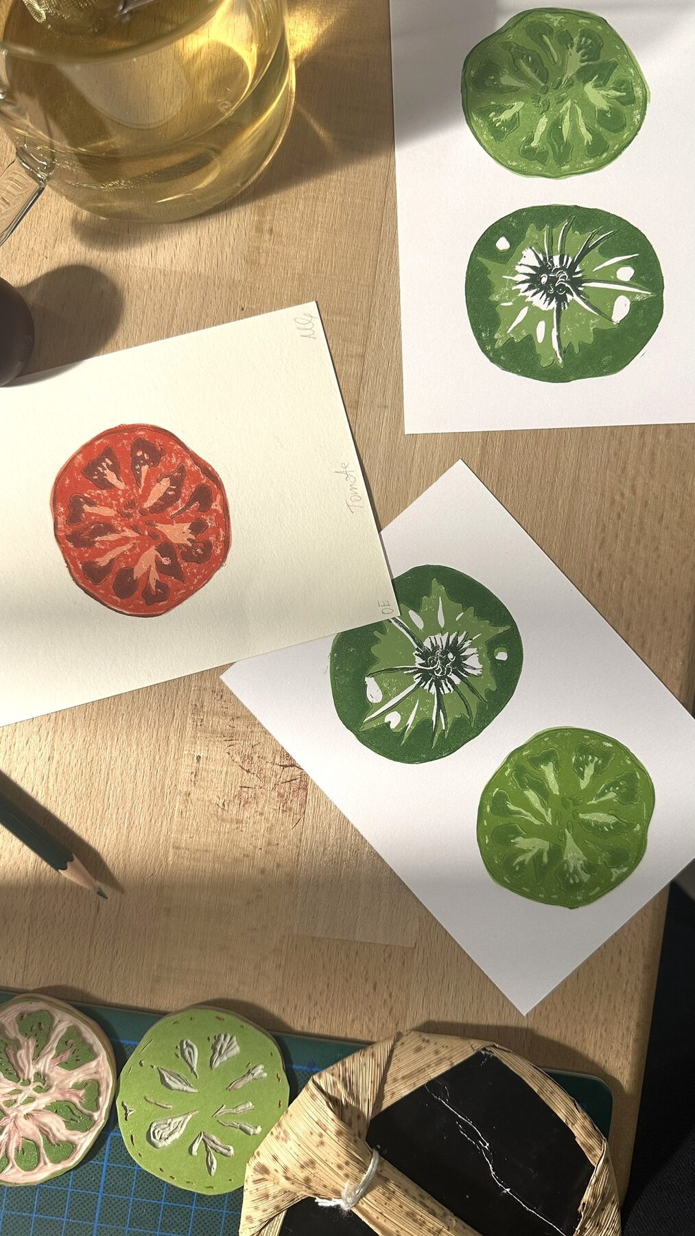 Grüne Tomate — Druckprozess